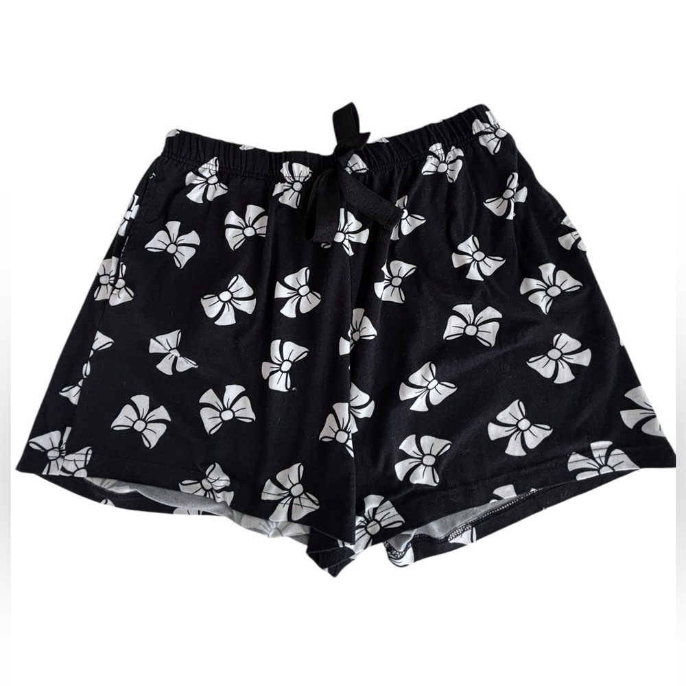 True By Rue 21 Pajama Lounge Sleep Shorts Women’s Size Large Black & White